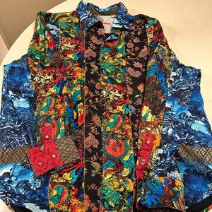 Robert Graham Limited Edition embroidered button down long sleeve shirt